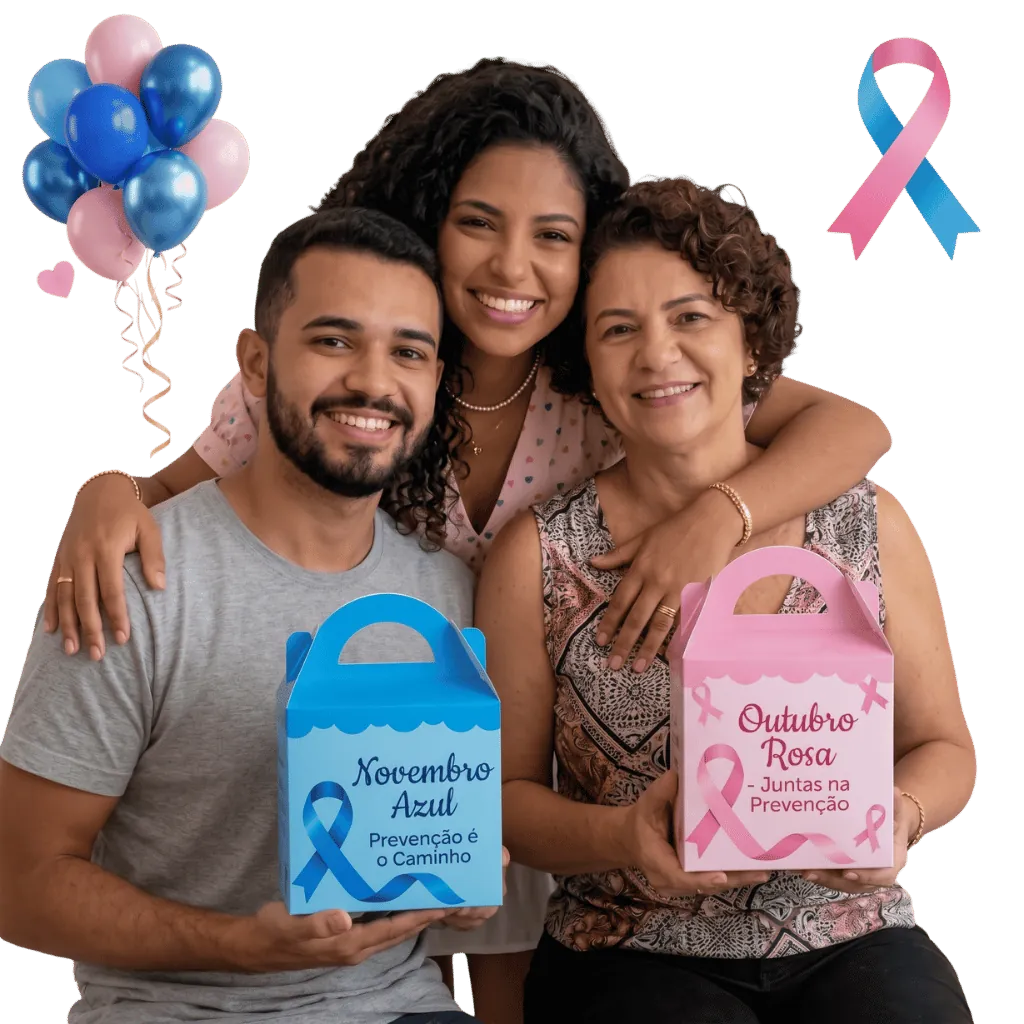 Kit duplo de Outubro Rosa e Novembro Azul